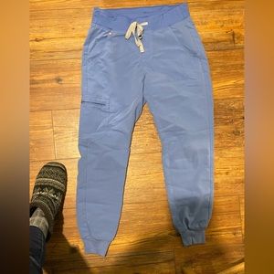 Figs ceil blue Zamora jogger scrub pants